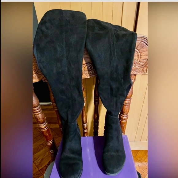 Forever 21 Shoes - Black Suede front / Over-the-Knee Boots/size 8
